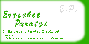 erzsebet parotzi business card